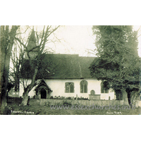 Holy Trinity, Bradwell-juxta-Coggeshall Church – Postcard 1: Photo Rider. Rear contains upturned horseshoe with TAC or T.I.C inside stamp area.