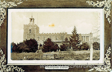 St John, Finchingfield Church – Published by H.G. Linsell, The Stores, Finchingfield. Printed in Saxony.