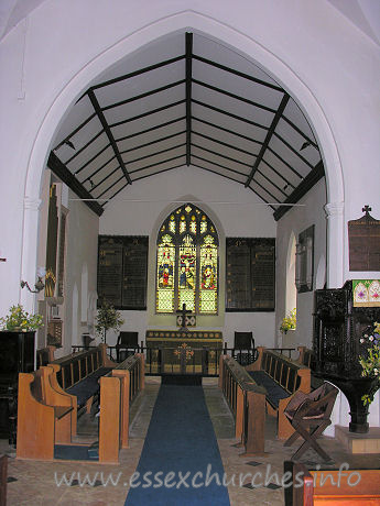 St Lawrence, Bradfield Church – The chancel, as viewed from the crossing.