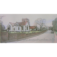 St Lawrence, Bradfield Church – Postcard 1