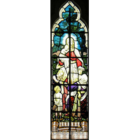 St James, West Tilbury Church – Stained Glass 2: "Suffer Little Children" To the Glory of God, and in memory of four infant children of James Bonamy and Harriet Dobree.