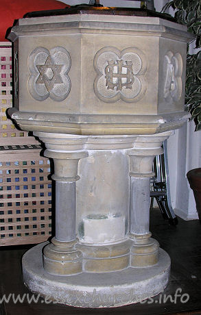 St James, West Tilbury Church – The font - thought to be the one that remained when the church was declared redundant.