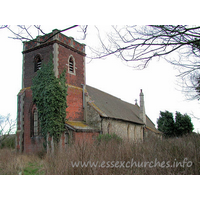 All Saints, North Benfleet Church – Exterior 2: The interior of the belfry is, despite outward appearances, of wooden construction.