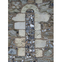 St Nicholas, Great Wakering Church – Exterior 8: A blocked, Early Norman window in the N wall of the nave.