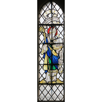 St Nicholas, Great Wakering Church – Stained Glass 2: Cuius memoria in benedictione est.