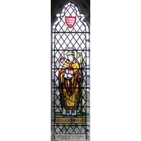St Mary the Virgin, Great Bardfield Church – Stained Glass 12: Chancel N wall - representing St Cedd. In memory of Revd Richard Masheder, vicar 1947-1974.