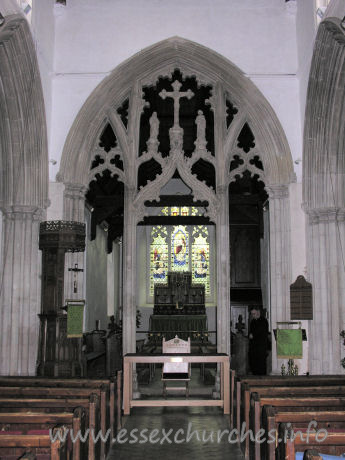 St Mary the Virgin, Great Bardfield Church – The stone screen is one of only three medieval stone screens of this type in the world...the other two being found at nearby Stebbing, and Trondheim in Norway.