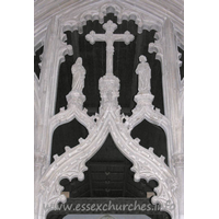 St Mary the Virgin, Great Bardfield Church – Miscellaneous 2: The rood figures seen here date from 1892, and are due to Bodley.
