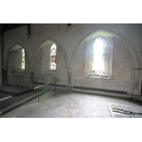 St John the Baptist, Mucking Church – Interior 6: Three arcades in the chancel wall, which would have once led into a C13 N chapel.