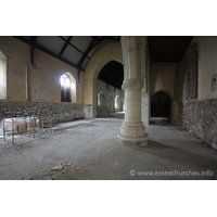 St John the Baptist, Mucking Church – Interior 14: The nave from the S aisle.