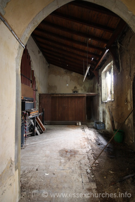 St John the Baptist, Mucking Church – Further along the S aisle - looking towards what was most likely once used as a vestry area.