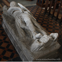 St Mary, Hatfield Broadoak Church – Monument 1: Effigy of Robert de Vere, third Earl of Oxford.