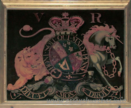 St Mary Magdalene, Great Burstead Church – Royal Arms from the time of Queen Victoria.
