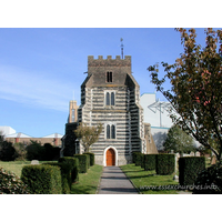 St Clement, West Thurrock Church – Exterior 3: This view from the Southeast is, to be perfectly honest, a big disappointment, once one has had the joy of seeing the W tower. The S chapel is largely constructed from red brick, and does not blend successfully with the rest of the building.