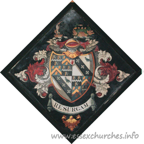 St Michael, Theydon Mount Church – This is the hatchment of Sir William Smijth, 7th Bt., who died 1823.
