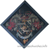 St Michael, Theydon Mount Church – Hatchment 8: This hatchment belongs to Sir Thomas Smijth, 9th Bt, who died 1838.