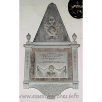 St Michael, Theydon Mount Church – Monument 10: In Memory of Sr CHARLES SMYTH of Hill Hall In this County Baronet who Died March the 24th 1773 AEtat 61. this Monument is Erected By his Nephew Sr William Smyth Bart