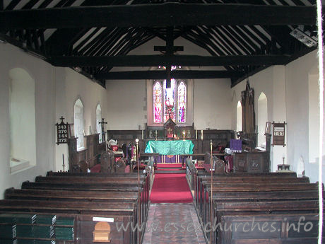 St Peter, Nevendon Church – Courtesy of a small, but low window, I was able to get this shot of the interior even though the church was closed. The roof is C15.