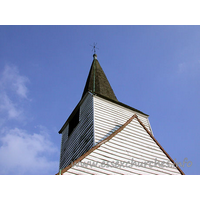 St Mary, Ramsden Bellhouse Church – Exterior 4: The belfry and hipped spire.