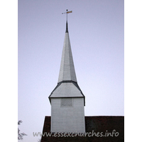 St Mary, Hawkwell Church – Exterior 5: The belfry is C15.