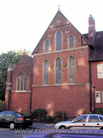 All Saints, Southend-on-Sea Church – To be fair, the East end of the church would probably not look as plain as it does, if it was not immediately adjacent to the living and functional quarters of the church. The bright areas upon the wall are caused by the reflections of the sun against the windows of the block of flats directly opposite the church.