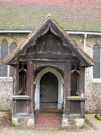 St Margaret of Antioch, Margaretting Church – The timber north porch.
