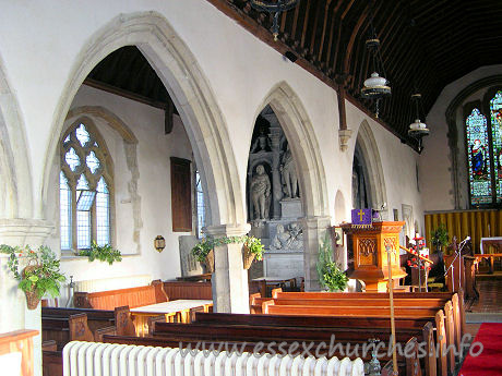 All Saints, Rettendon Church – The three-bay arcade of the north aisle. Image reproduced by kind permission of Julie Archer.