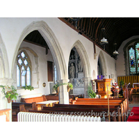 All Saints, Rettendon Church – Interior 2: The three-bay arcade of the north aisle. Image reproduced by kind permission of Julie Archer.