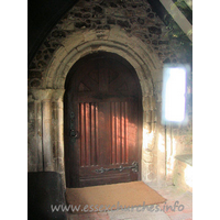 St Peter & St Paul, Horndon-on-the-Hill Church – Exterior 5: This doorway is C13. Two orders of colonnettes, one keeled.