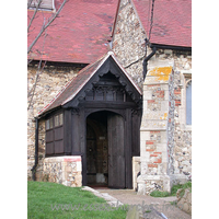 St Nicholas, Laindon Church – Exterior 4: The S porch is essentially C15, though is much restored.