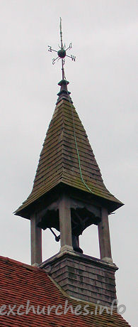Dedication Unknown, Mashbury Church – Described by Pevsner as a 'tiny C19 bell lantern'. The previous bell turret, which housed three bells, was destroyed during C19 by a fire caused by lightning. The wooden framework that supported the previous turret survived intact.
