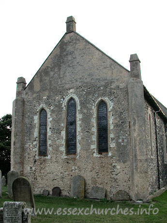 St Catherine, East Tilbury Church – The chancel clear shows it's Early English style, with it's three stepped lancets.
