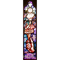 All Saints, Stock Harvard Church – Stained Glass 3: Stained glass dedicated to a previous rector.