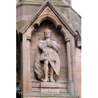 Holy Cross, Waltham Abbey Church – Exterior 6: [King] Harold still stands proudly at the west end of the S aisle.