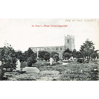 St Peter Ad Vincula, Coggeshall Church – Postcard 1: Postcard of St Peter's from the 1900s.