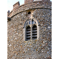 St Gregory & St George, Pentlow Church – Exterior 4: A closer shot of the lightning damage.
