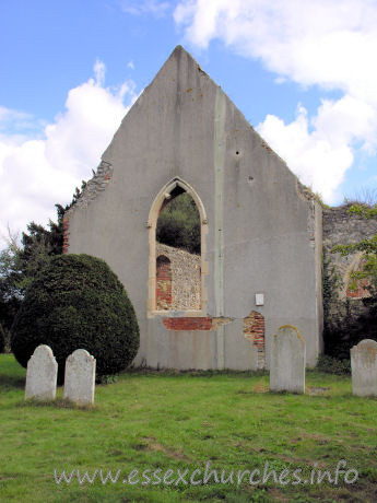 St Peter (Ruins), Alresford Church – The rendered west end of the church.