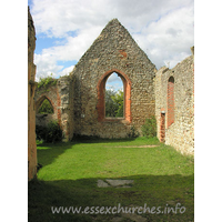 St Peter (Ruins), Alresford Church – Interior 3: Looking west from the chancel.