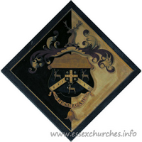 St Mary, Lawford Church – Hatchment 3: For Edward Green, who married Elizabeth, and died 16 June 1814, aged 69. Details taken from Hatchments in Britain: 6, Edited by Peter Summers