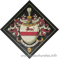 St Augustine of Canterbury, Birdbrook Church – Hatchment 1: For Thomas Walford, D.L., who died 7th August 1833, aged 80. Details taken from Hatchments in Britain: 6, Edited by Peter Summers