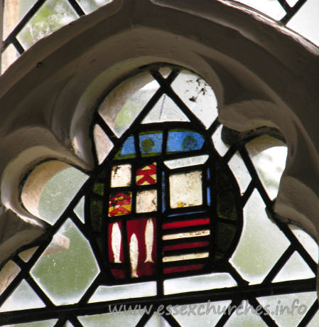 St Mary the Virgin, Henham Church – Detail in the S chancel window.