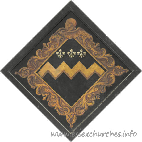 St Mary the Virgin, Henham Church – For Mary Feake, daughter and co-heiress of Samuel Feake. She died 14 April 1803, aged 82. Details taken from Hatchments in Britain: 6, Edited by Peter Summers