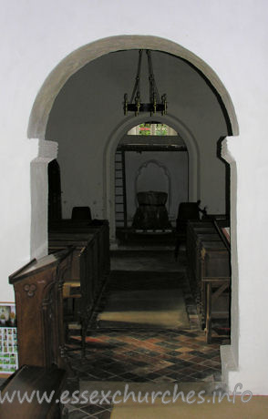 St Mary the Virgin, Strethall Church – The plain 'chancel side' of the arch.