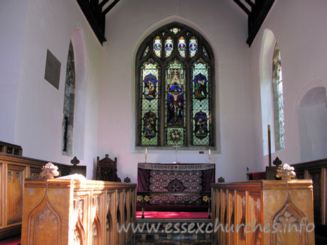 All Saints, Nazeing Church – The chancel, from beneath the chancel arch.