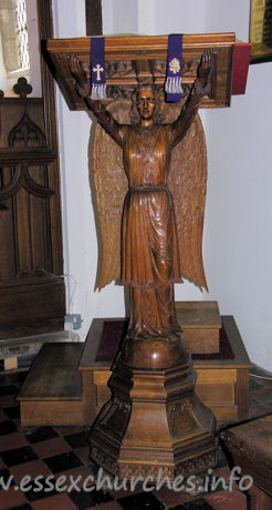 All Saints, Nazeing Church – Life-sized angel lectern.