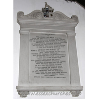 All Saints, Nazeing Church – Monument 1: To the memory of William Palmer Esquire, late of this parish, and many years one of his majesty's Justice of the Peace for the county of Essex. Grandson to the late Archdale Palmer Esquire of Wanlip in the county of Leicester. He departed this life June 25, 1821 in the 84th year of his age. Also to the memory of Mary, his wife, daughter of the late Rev. John Horsley, rector of Thorley in Hertfordshire. She departed this life July 3, 1824 in the 77th year of her age. They had issue six sons and three daughters of whom three, Thomas, Edward and Anna, died before their father. In all the relations of life in discharge of every duty as chilren as parents as friends as subjects in the fear of God and love of man they have left behind them an example every way worthy of imitation.