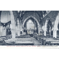 Church of Our Blessed Lady & St Helen, Westcliff-on-Sea Church – Postcard 2: This postcard scan was kindly supplied by Tony Brown of http://www.miltonconservationsociety.com.