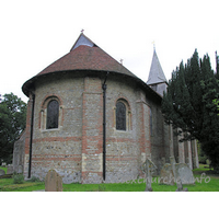 St Michael & All Angels, Copford Church – Exterior 5: The apsidal chancel from the NE.