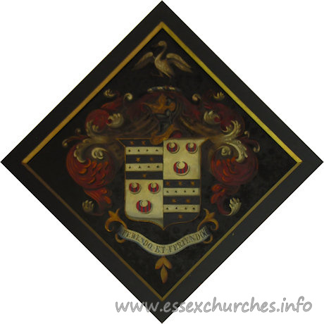 St Michael & All Angels, Copford Church – Probably for Thomas Haynes Harrison, d. 9 May 1895. Details taken from Hatchments in Britain: 6, Edited by Peter Summers