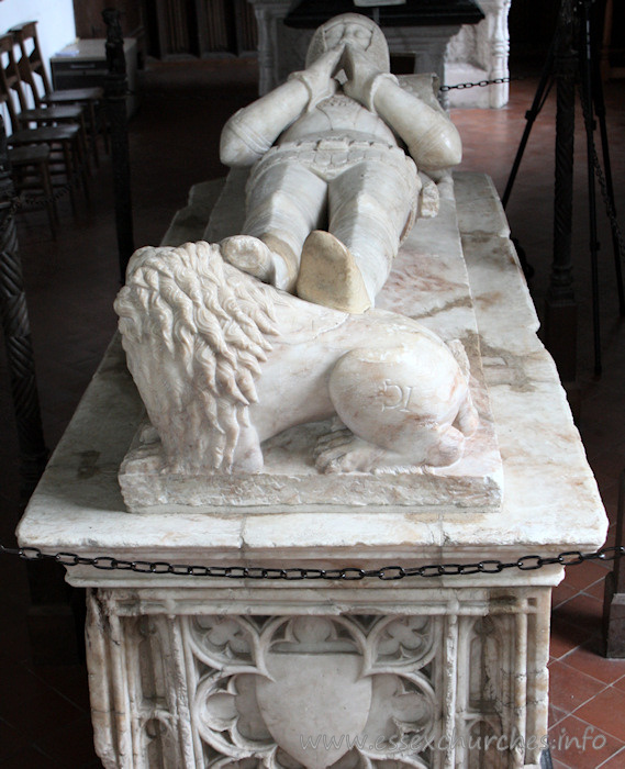 St Mary the Virgin, Layer Marney Church – Monument to Sir William Marney (d.1414): Alabaster effigy.